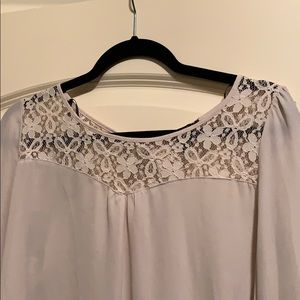 Lace long sleeve with bow on back